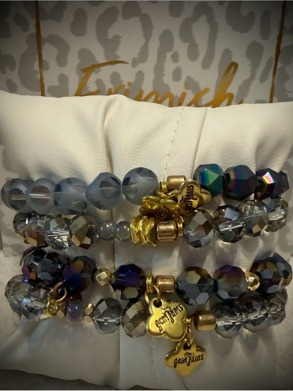 New ERIMISH Bracelets 4 pc - Iridescent - Custom Regular, Kids Or Extended Size - Picture 3 of 3